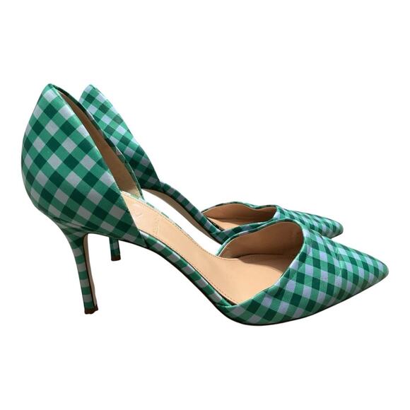 J. Crew Gingham Heels Women 7 - Picture 2 of 4